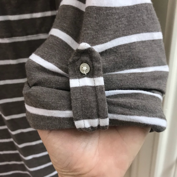 Express Heathered Brown & White Long Sleeve Tee - Picture 3 of 5